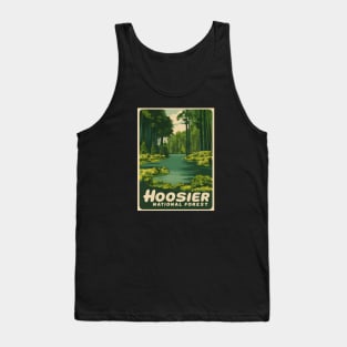 Hoosier National Forest Retro Travel Art Tank Top